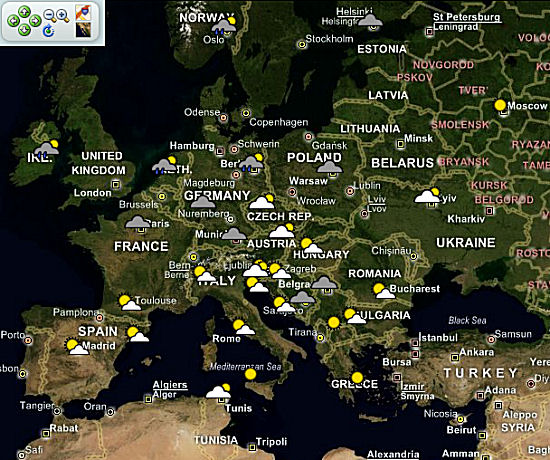 Europe Weather map